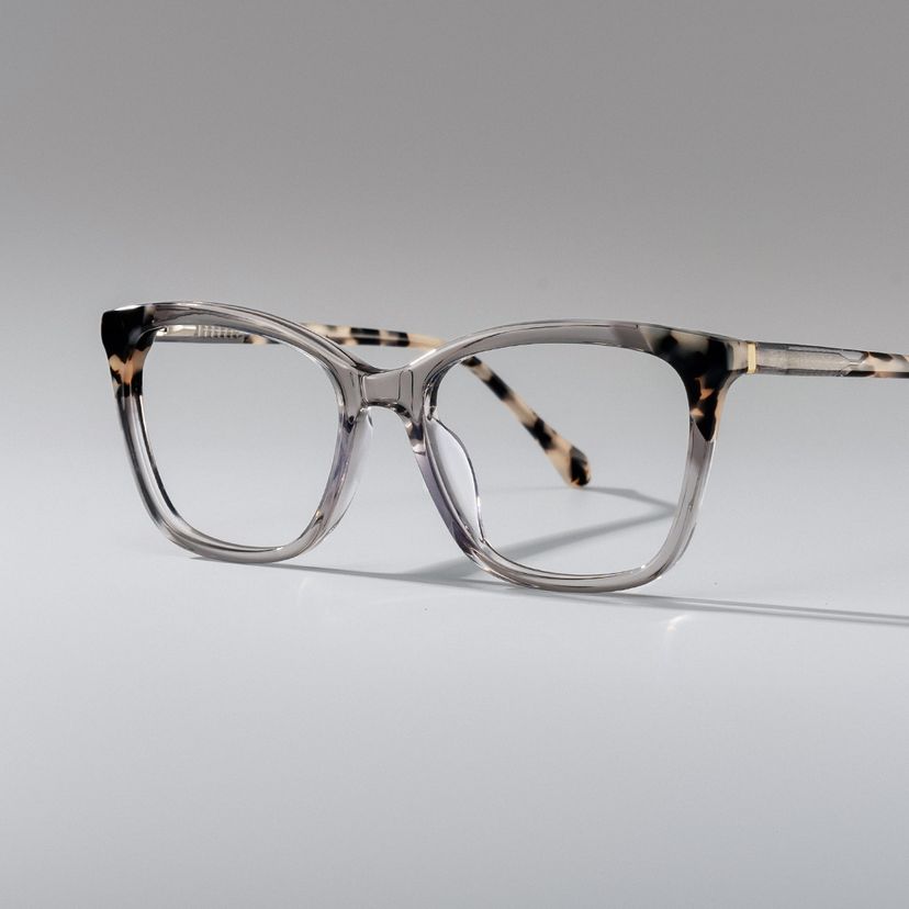 Juno Rectangle Gray Glasses