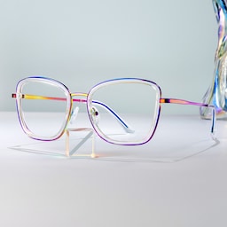Kussy Square Iridescent Glasses0