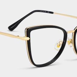 Sloane Cat-Eye Black Glasses4