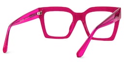 Morreen Square Hot Pink Zebra Glasses3