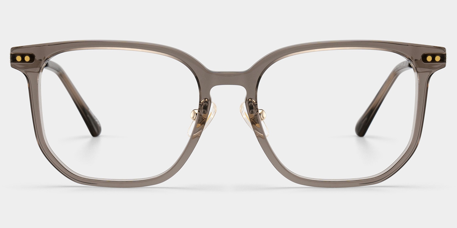 Eve Rectangle Brown Glasses