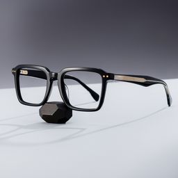 Vickerie Rectangle Black Glasses0