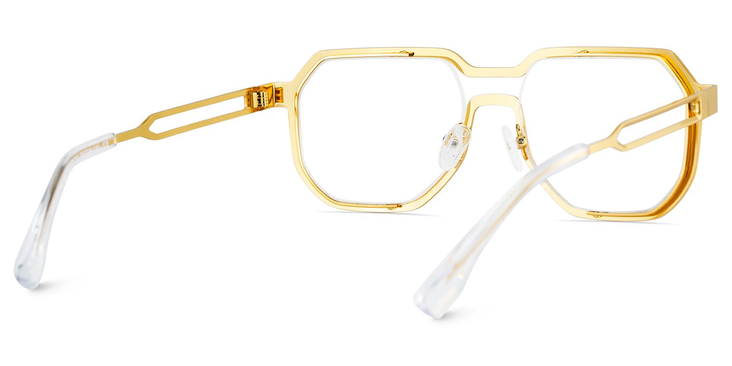 Men's Geometric Glasses in Metal Color6