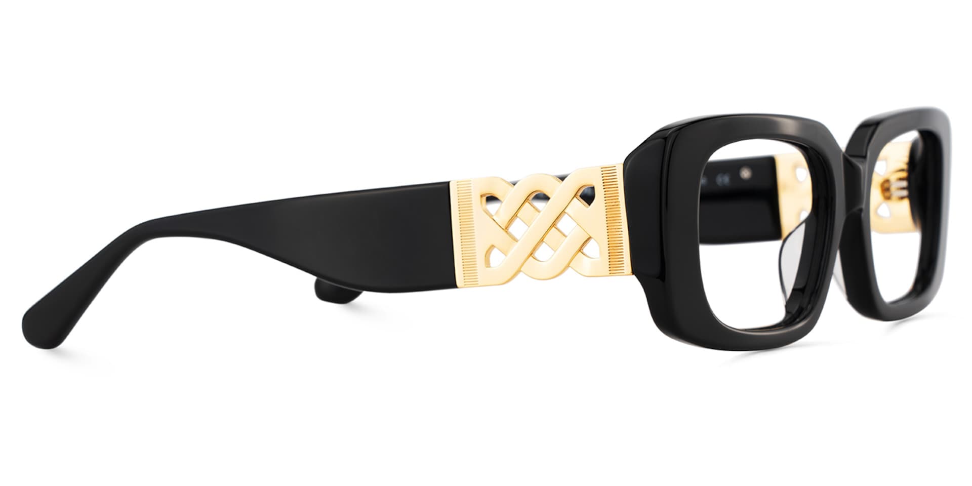 Jonas Rectangle Black Color Frame Glasses for Women | Zeelool4