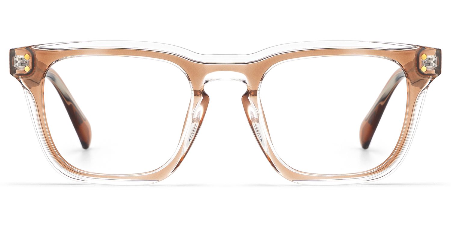 Liam Brown Rectangle TR90 Frame Glasses for Women | ZEELOOL