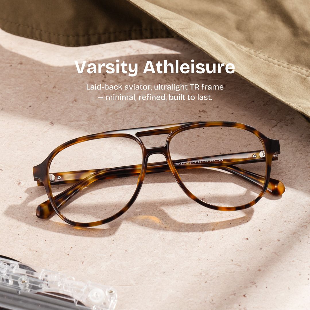 Luna Tortoise Aviator Glasses | Lightweight Athleisure0