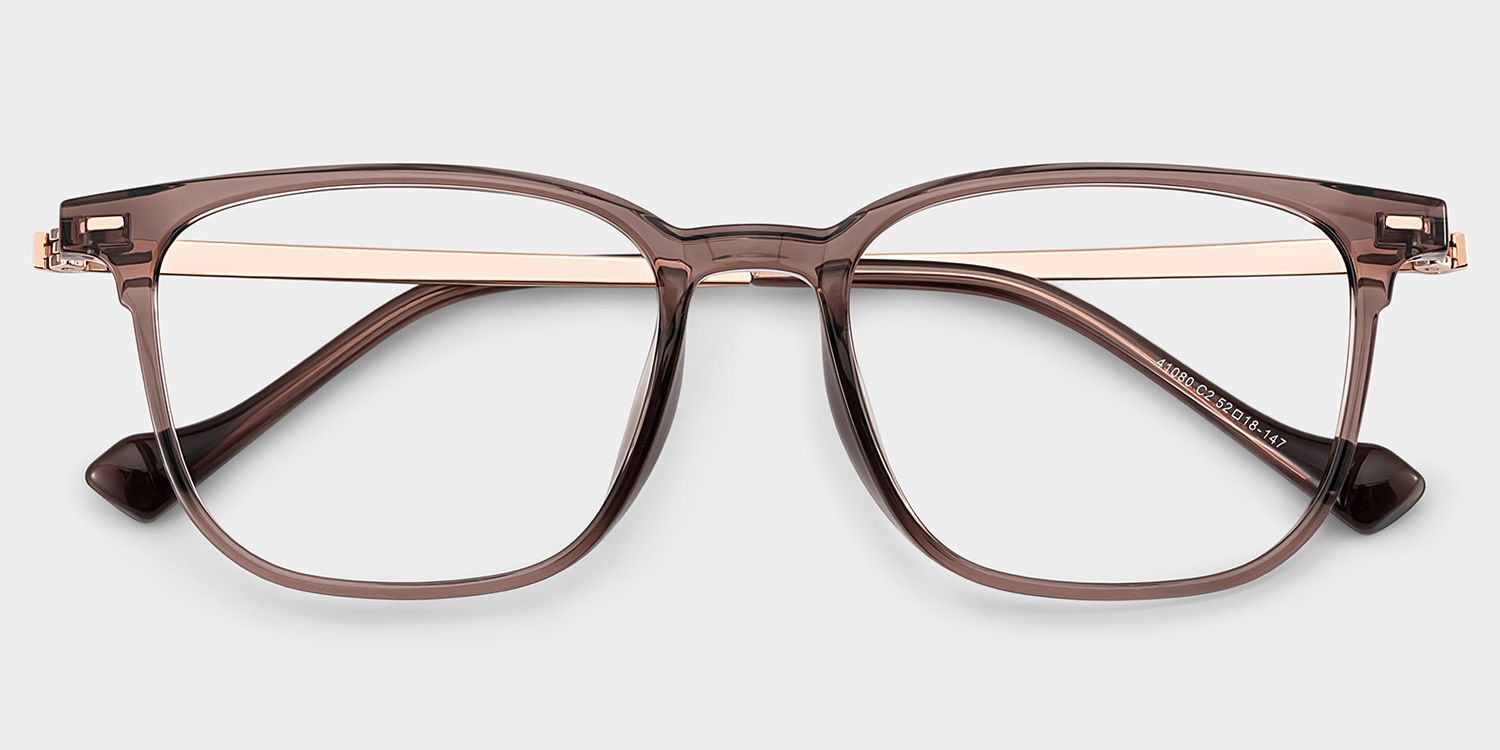 William Rectangle Brown Glasses Frames for men | ZEELOOL