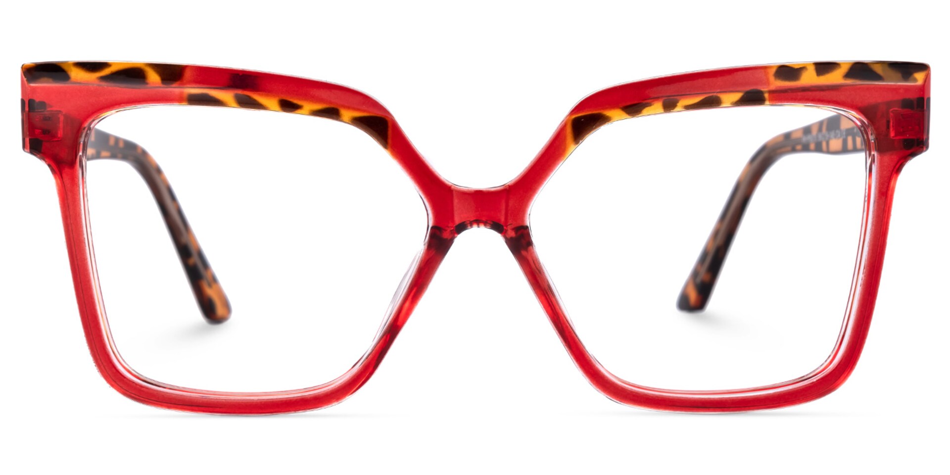 Square Eboney Red Glasses deals -Zeelool Glasses0