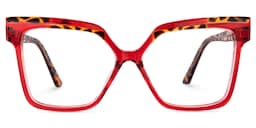 Eboney Square Red Glasses0