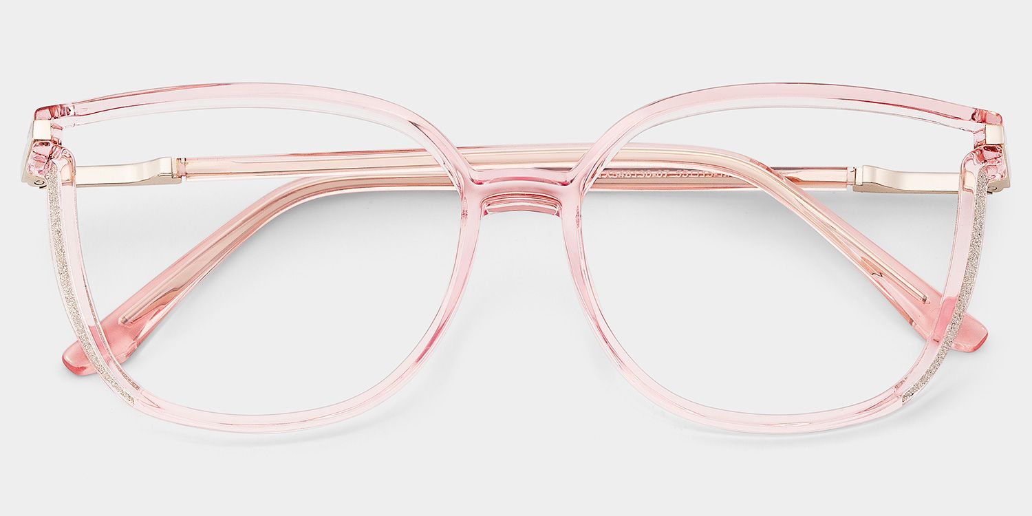 Rodz Light Pink Square Frame Glasses for Women | ZEELOOL2