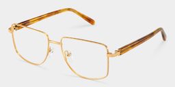 Felicity Geometric Gold Yellow Glasses5