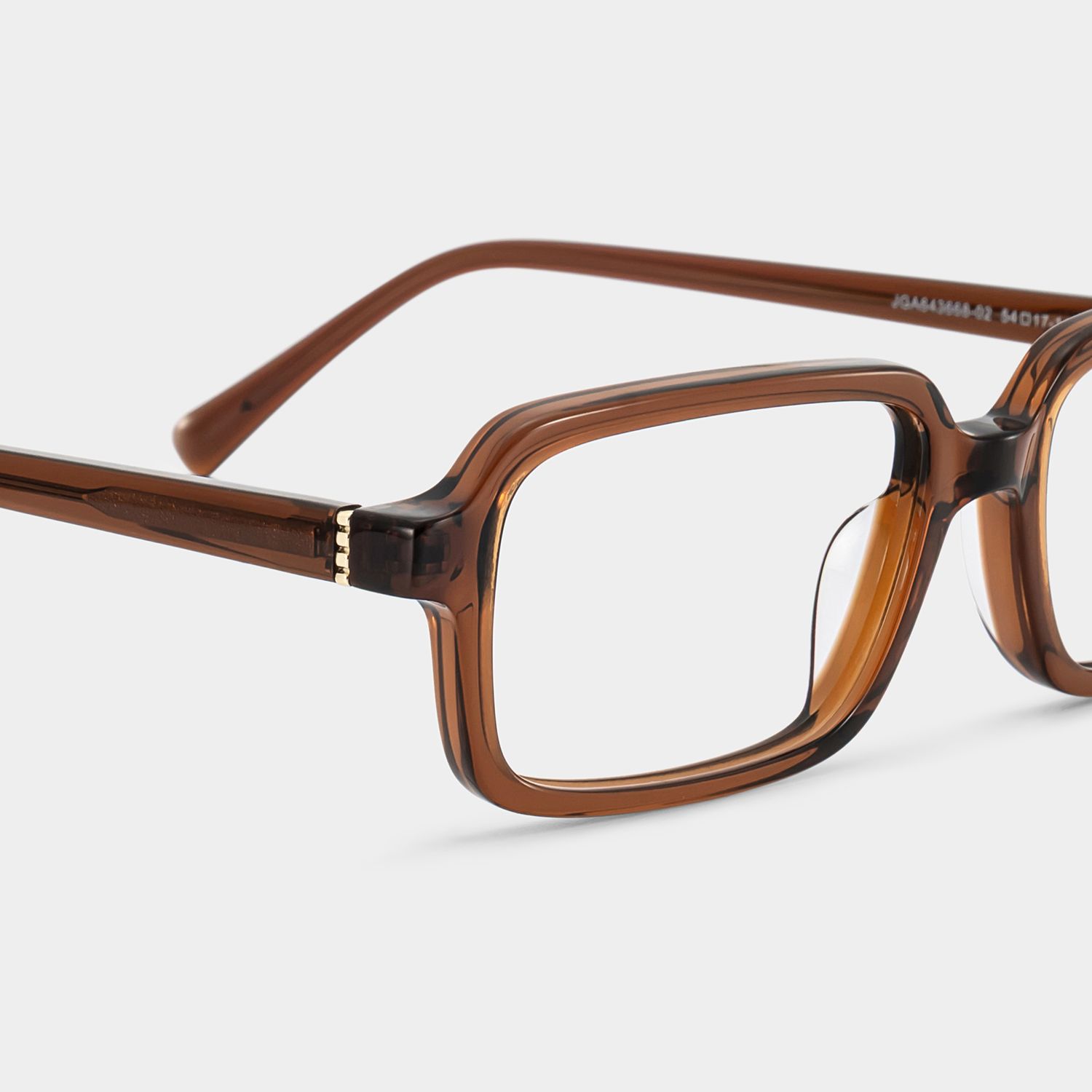 Danielle Walnut glasses - Brown Rectangle Frames | ZEELOOL
