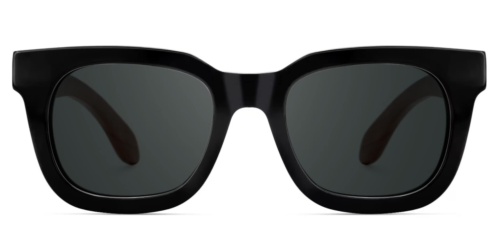 Sam Rectangle Wood Thick Frame Sunglasses for Men | Zeelool0