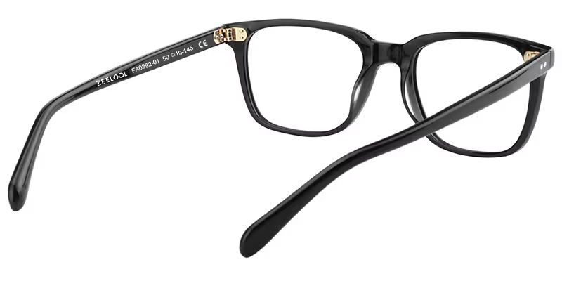 Lamont Rectangle Black Eyeglasses and Glasses Frames6