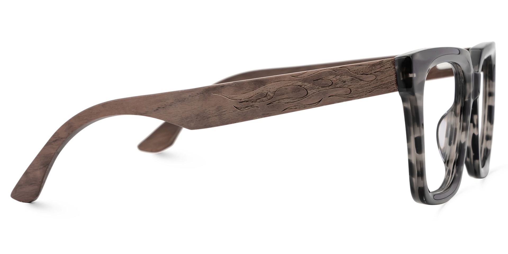 Cabdi Two-Tone Eyeglasses with Square Shape | Zeelool2