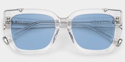A clear, oversized frame that's playful and chic.2