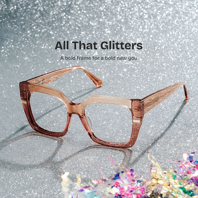 Mavis Square Beige Glasses