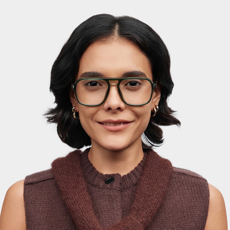 ZEELOOL Kilworth Aviator Green Glassess