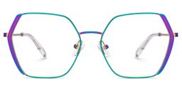 Belen Geometric Iridescent Glasses0
