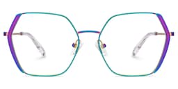 Belen Geometric Iridescent Glasses0