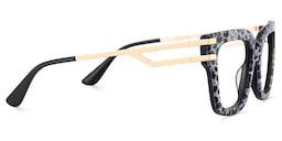 Lidia Square Gray Leopard Glasses5