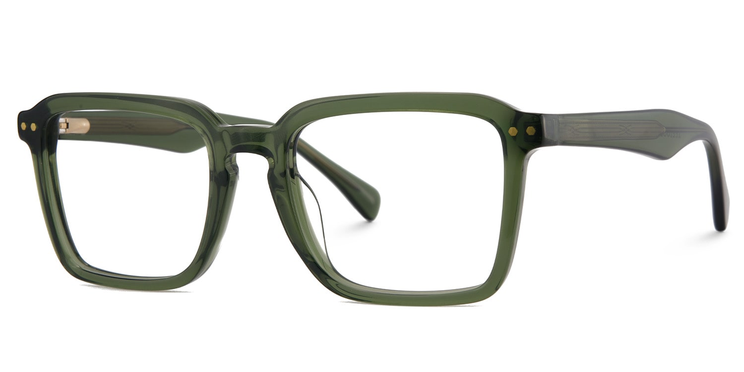 Vickerie Rectangle Green Glasses3