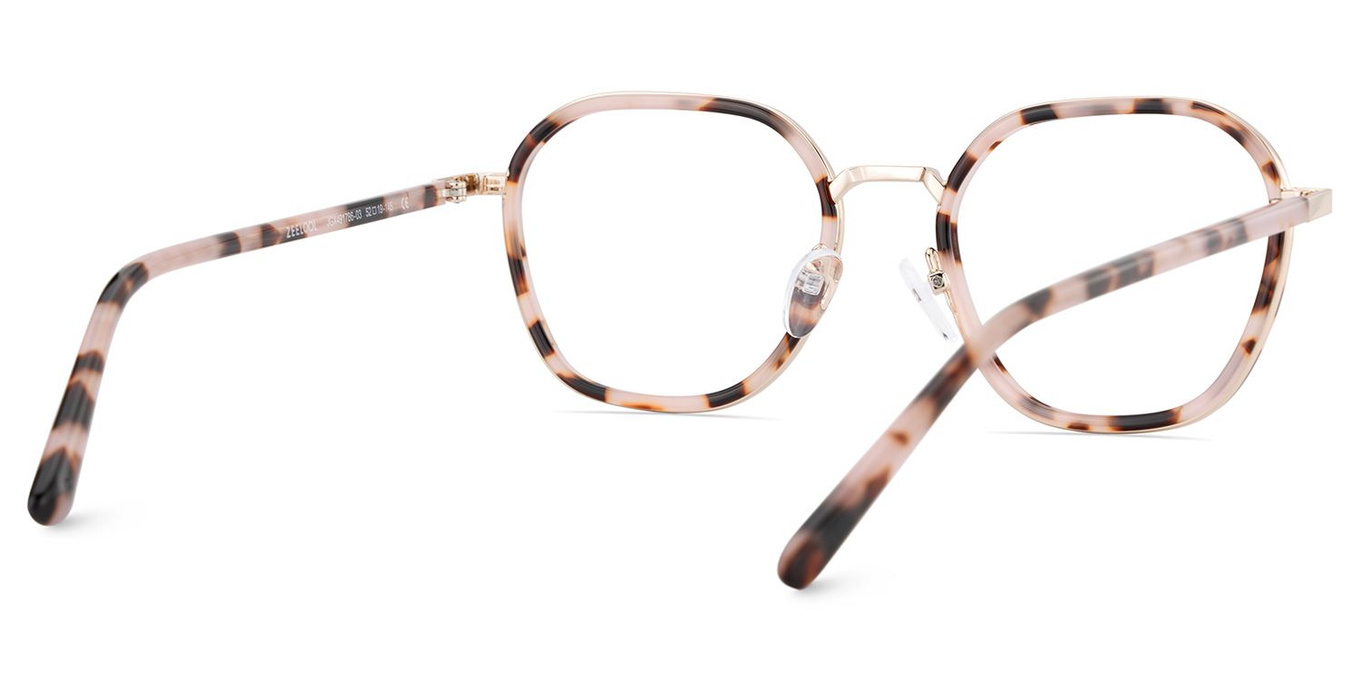 Mitchell Mixed Pink-tortoise Frame Glasses with Geometric Shape | Zeelool5