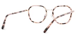 Mitchell Geometric Pink Tortoise Glasses5