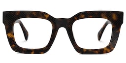 Keisa Square Tortoise Glasses0