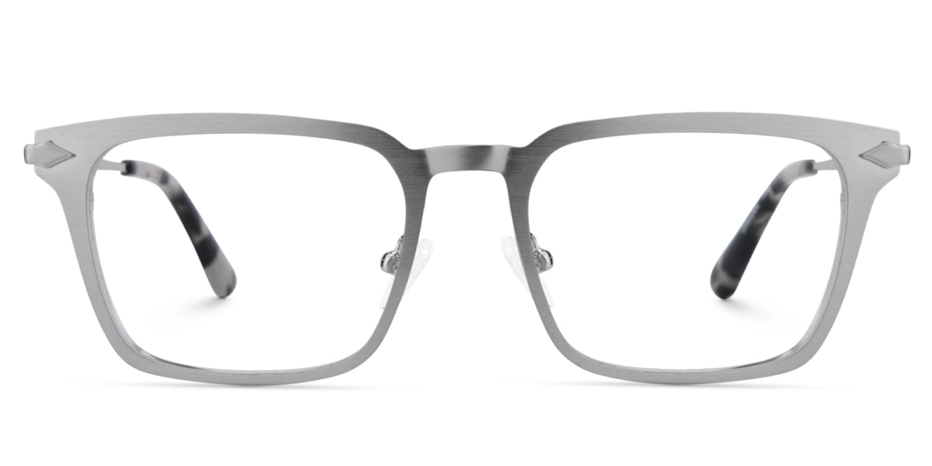Silver Metal Frame Glasses With A Rectangle Shape0