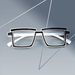 Zephyr Rectangle Black Glasses0