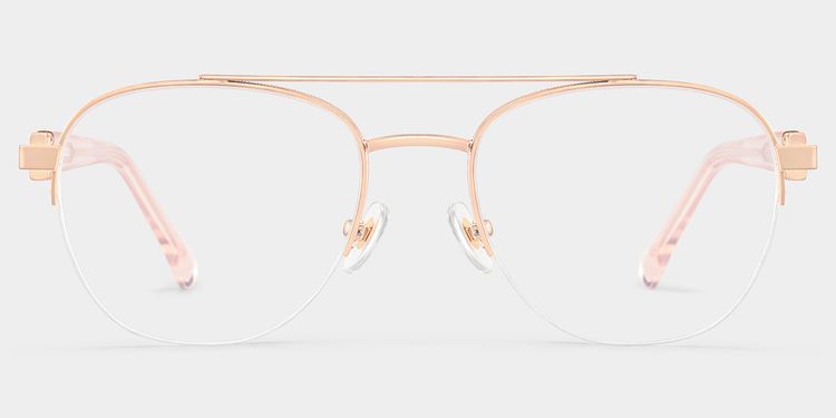 Emily Aviator Rose Gold Glasses