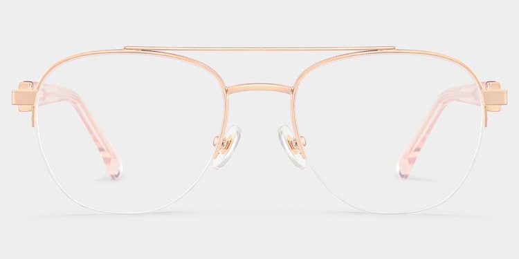 Emily Aviator Rose Gold Glasses