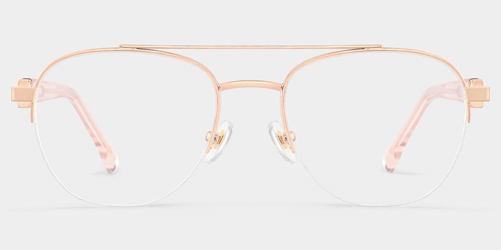 Emily Aviator Rose Gold Glasses