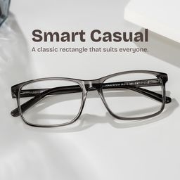 Connie Gray Rectangle Glasses0