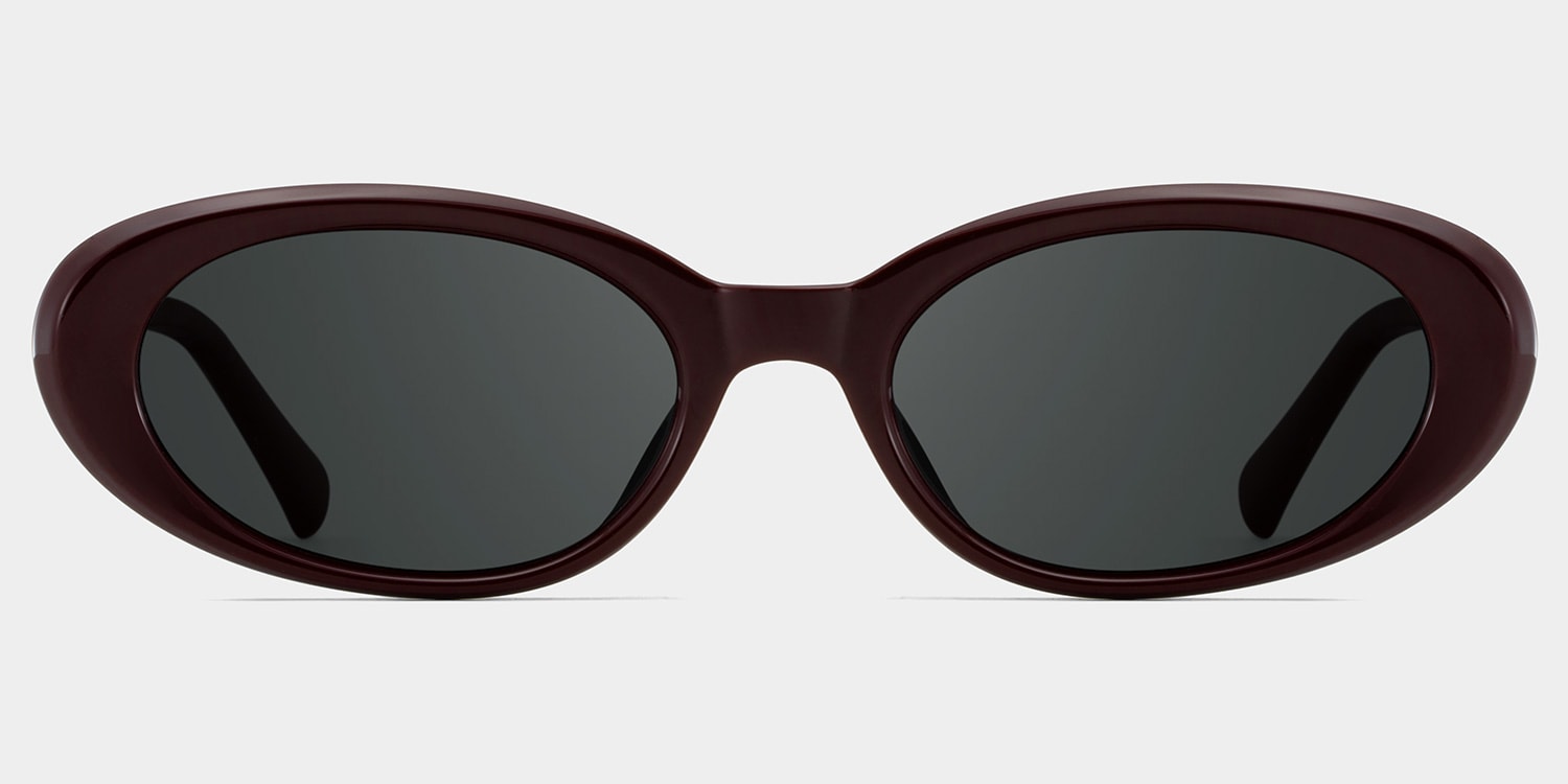 Zion Oval Purple Polarized Sunglasses