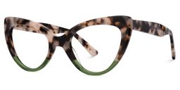 Claudette Cateye Green Glasses1