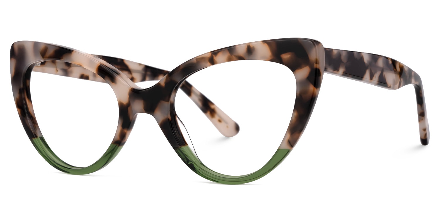 Claudette Cateye Green Glasses1