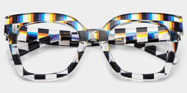 Malcolm Square Multicolor Geek Chic Glasses