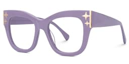 Minfia Square Purple Glasses1