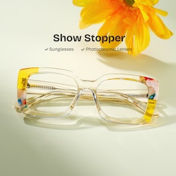 Flair Square Yellow Glasses2