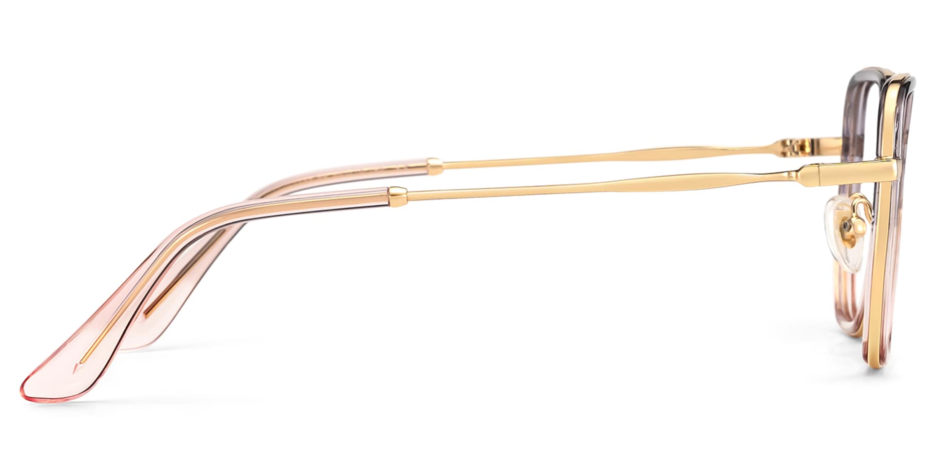 Levi Eyeglasses in Geometric Grey Pink Frame | Zeelool4