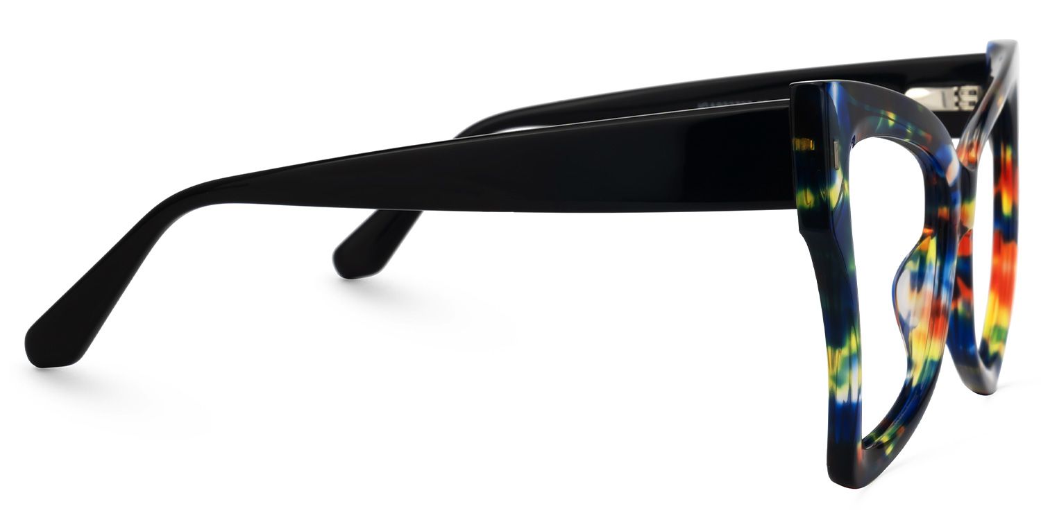 Migial Designer Eyeglasses in Butterfly Blue-Tortoise Frame2