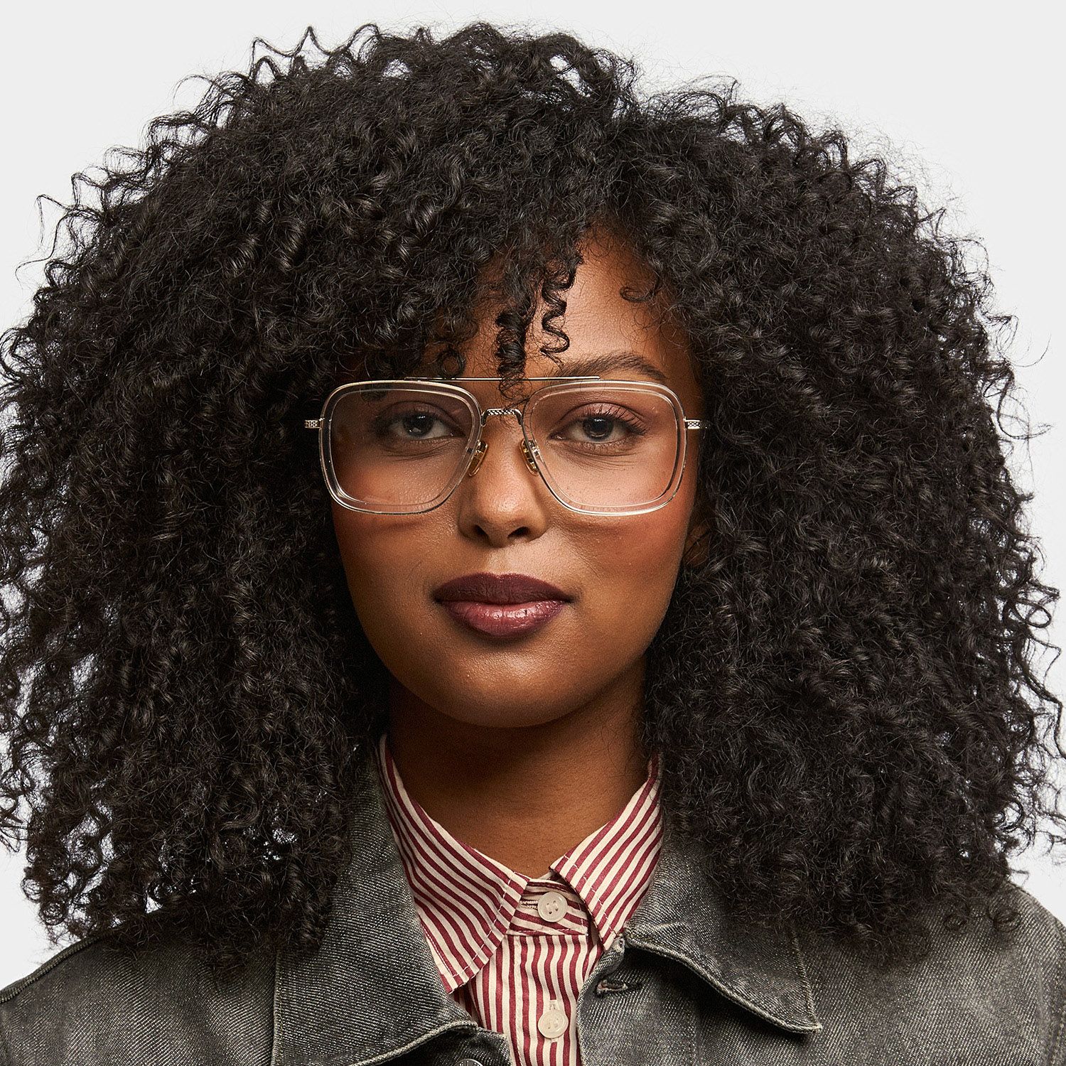 Gifford Aviator Clear Frame Glasses | Zeelool Optical0