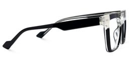 Pinette Black White Square Glasses3