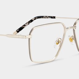 Ashley Gold Square Glasses5