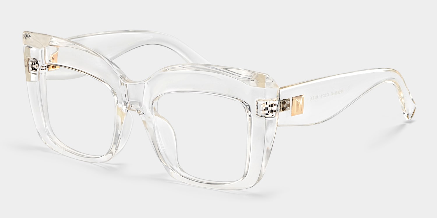 Alberta Cat Eye Crystal Eyeglasses and Wide Frames2