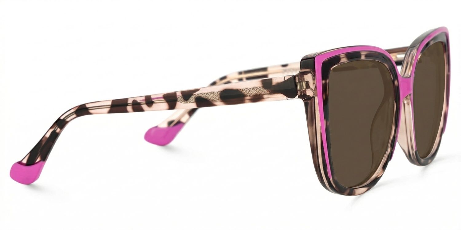 Fenn Tr90 Pink Tortoise Frame Sunglasses | ZEELOOL