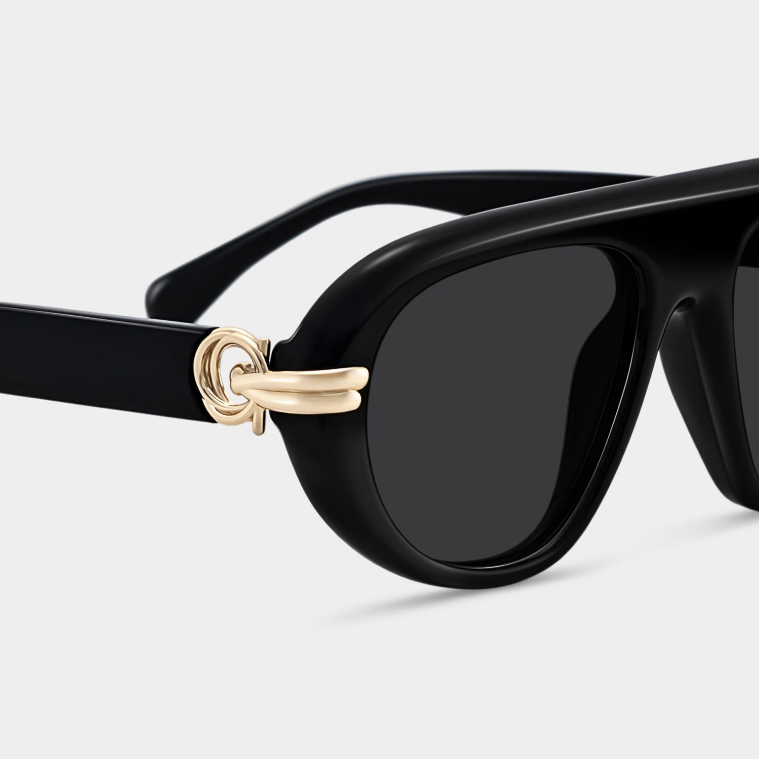 Buy Aveline Black Aviator Thin Frame Glasses Online | ZEELOOL4