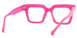 Gilberto Square Bright Pink Glasses5